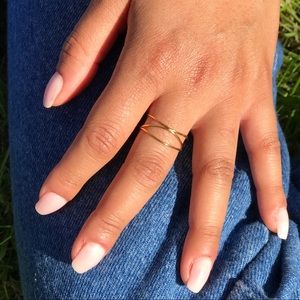 Super cute wire gold Boho stacking trendy ring